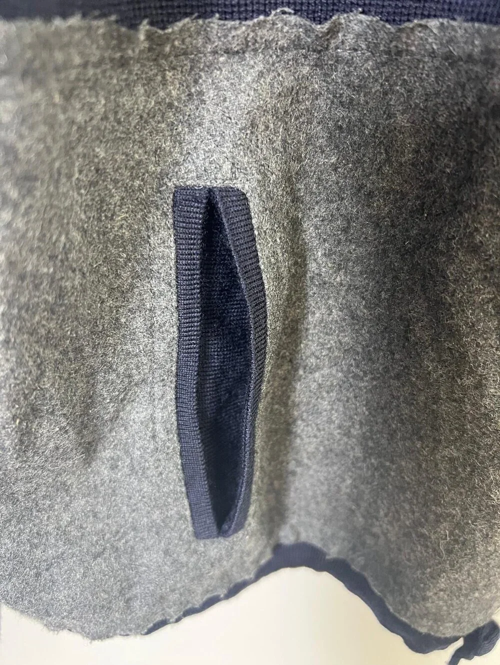 J.Crew Navy and Gray Zip-Up Sweater Small Casual